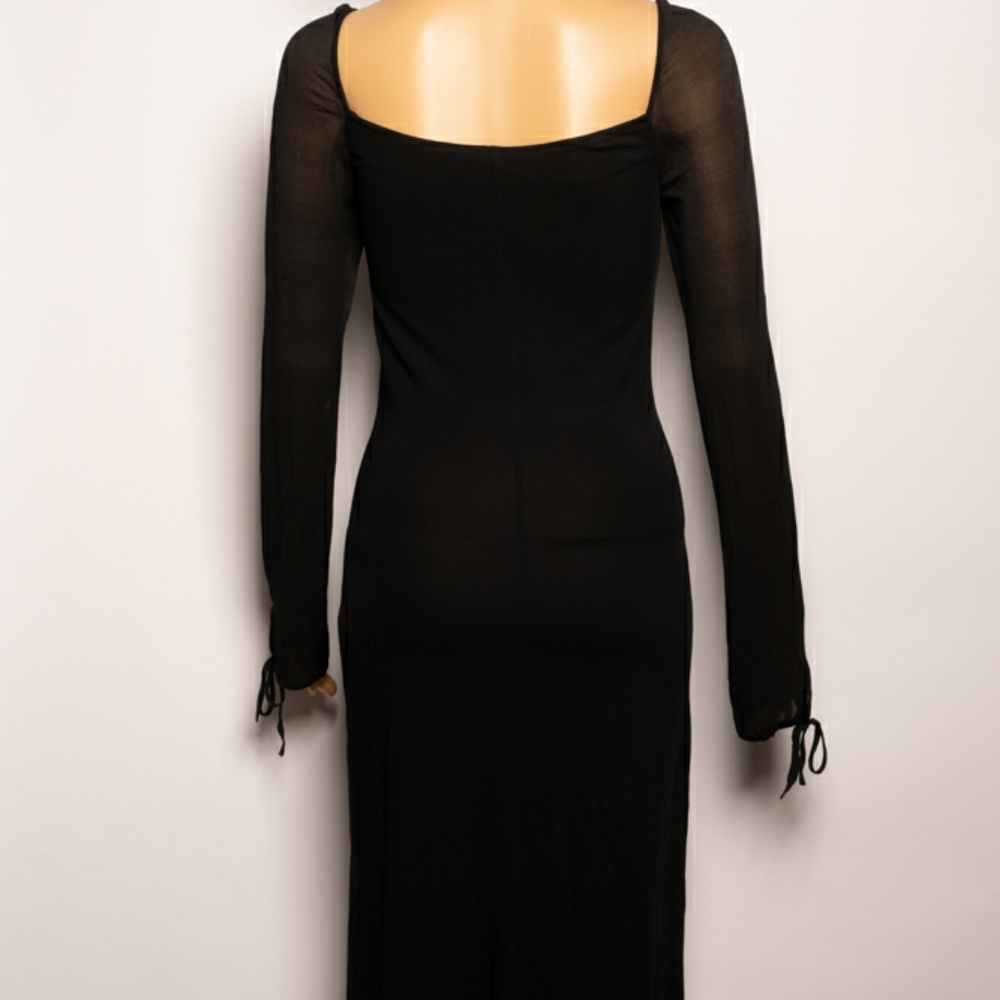 Gianfranco Ferre Black dress with sheer arms